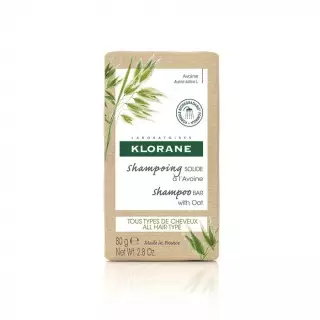 Klorane Shampoing solide Avoine tous types de cheveux - 80g