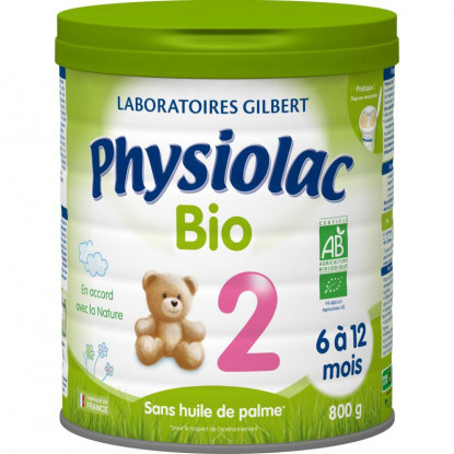Physiolac Lait 2ème âge Bio - 800g