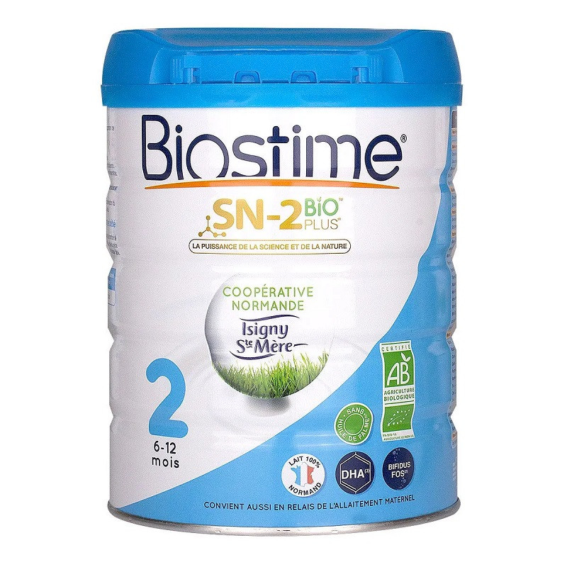Lait SN-2 plus 2ème âge Bio Biostime - Lait 100% Normand - 800g