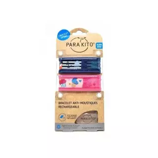 Parakito Kids Bracelet anti-moustiques + 2 recharges + 1 Offert