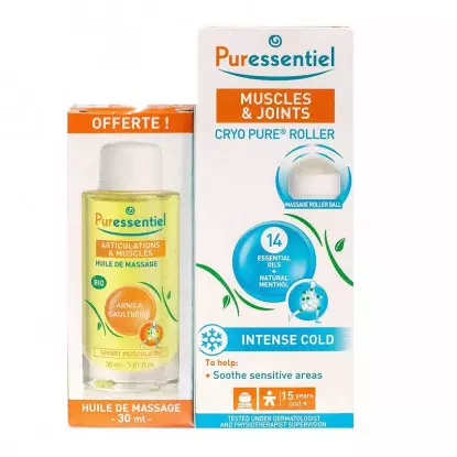 Puressentiel Cryo pure roller articulations et muscles 75ml + huile de massage Offerte