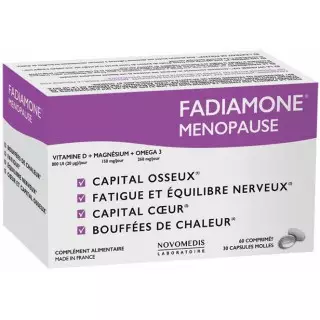 Novomedis Fadiamone Ménopause - 60 comprimés + 30 capsules molles
