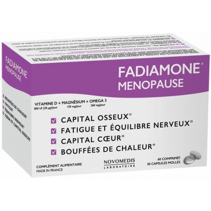 Novomedis Fadiamone Ménopause - 60 comprimés + 30 capsules molles