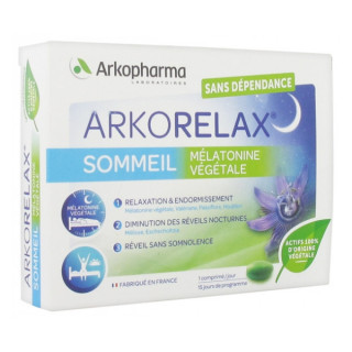 Arkorelax Sommeil mélatonine végétale - 15 comprimés