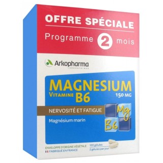 Arkopharma Magnésium vitamine B6 150mg - 120 gélules