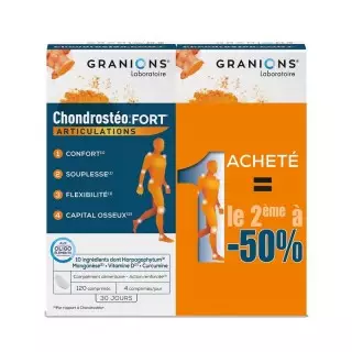 Granions Chondrostéo+ Fort articulations - Lot de 2 x 120 comprimés