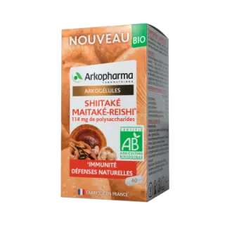Arkopharma Arkogélules Shiitaké Maitaké Reishi Bio - 40 gélules