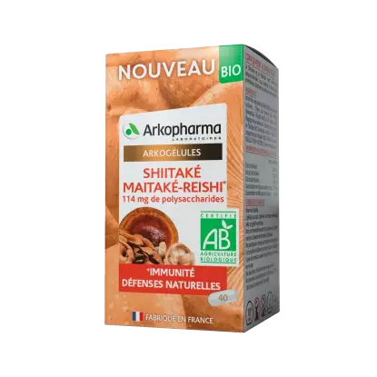 Arkopharma Arkogélules Shiitaké Maitaké Reishi Bio - 40 gélules