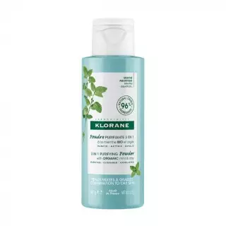 Klorane Poudre purifiante 3 en 1 à la menthe Bio et argile - 50g