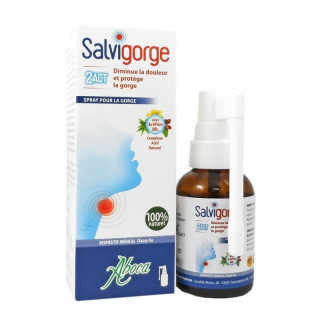 Aboca Salvigorge 2Act Spray sans alcool - 30ml