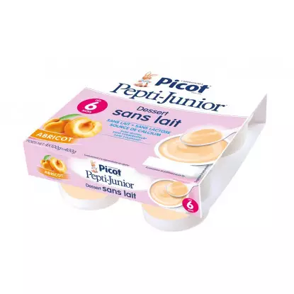 Picot Pepti Junior Dessert sans lait abricot dès 6 mois x 4