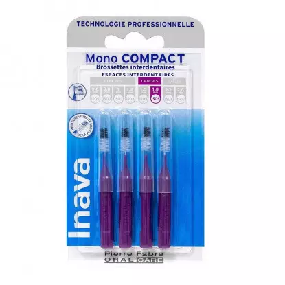Inava Mono Compact Brossettes interdentaires larges 1.8mm - 4 unités