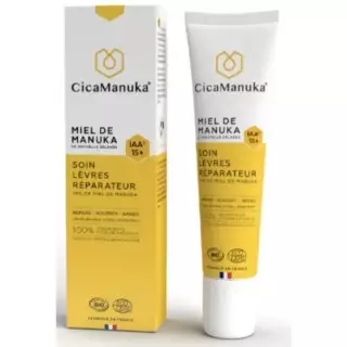 CicaManuka Soin lèvres réparateur au miel de Manuka IAA15 + Bio - 15ml
