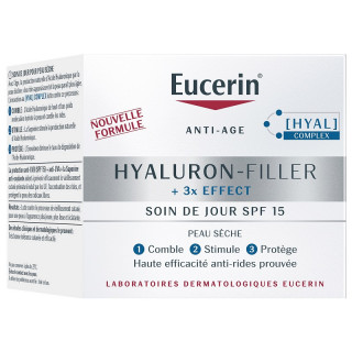 Eucerin Hyaluron-Filler +3x Effect Soin de jour peaux sèches SPF15 - 50ml