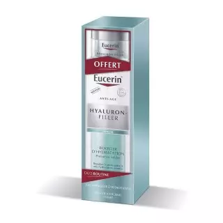 Eucerin Hyaluron-Filler Duo routine Sérum booster d'hydratation 30ml + Soin de jour pèche sèche 20ml Offert
