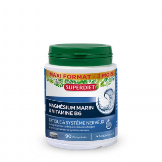 Superdiet Magnésium marin + Vitamine B6 - 90 comprimés