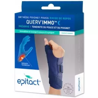 Epitact Querv'immo Orthèse de poignet et pouce rigide de repos droit - Taille S