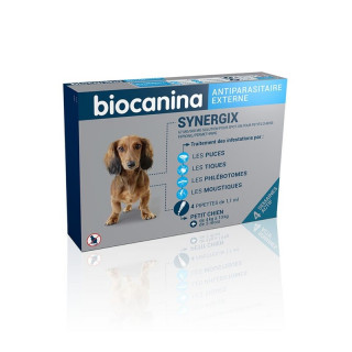 Biocanina Synergix Antiparasitaire externe petit chien - 4 pipettes