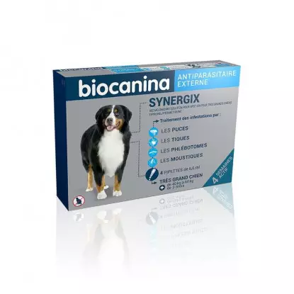 Biocanina Synergix Antiparasitaire externe très grand chien - 4 pipettes