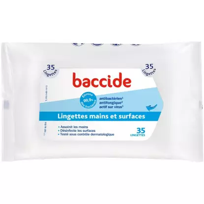 Cooper Baccide Lingettes mains et surfaces - 35 lingettes