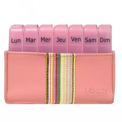 Cooper Pilbox Liberty Pilulier hebdomadaire - Rose