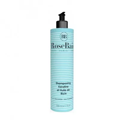 RoseBaie Shampoing kératine et huile de ricin - 500ml