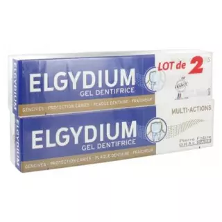 Elgydium Gel dentifrice multi-actions - 2 x 75ml