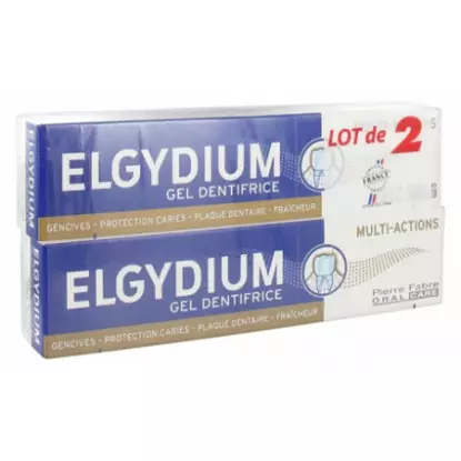 Elgydium Gel dentifrice multi-actions - 2 x 75ml