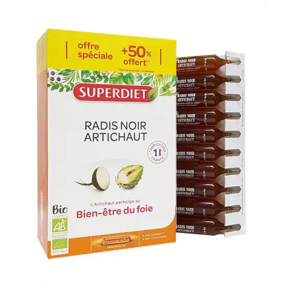 Super Diet Radis noir artichaut Bio - 30 ampoules
