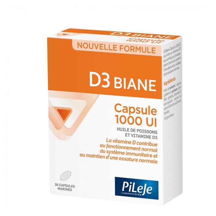 Pileje D3 Biane 1000UI - 30 capsules