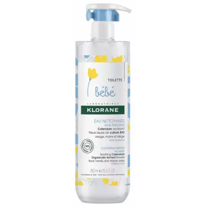 Klorane bébé Eau nettoyante sans rinçage au Calendula - 750ml