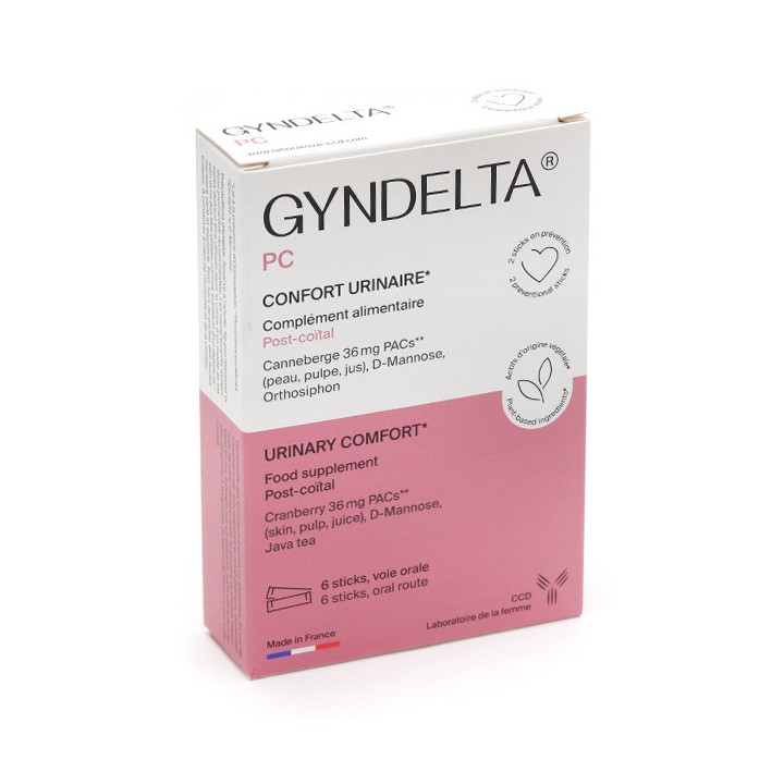 CCD GynDelta PC Confort urinaire - 6 sticks