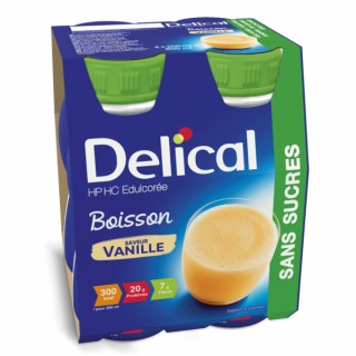 Delical Boisson HP/HC sans sucres vanille - 4x200ml