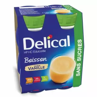 Delical Boisson HP/HC sans sucres vanille - 4x200ml