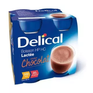 Delical Boisson lactée HP/HC chocolat - 4x200ml