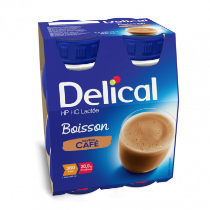 Delical Boisson lactée HP/HC café - 4x200ml
