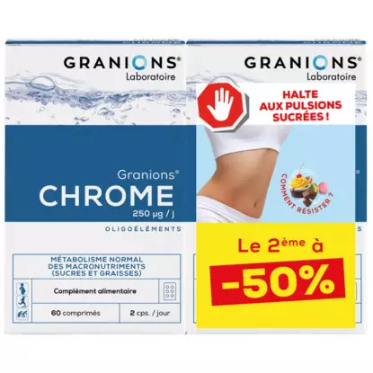 Granions Chrome 250 µg - 2 x 60 comprimés à croquer