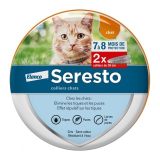 Seresto Collier antiparasitaire chats - 2 colliers