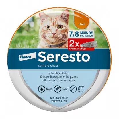 Seresto Collier antiparasitaire chats - 2 colliers
