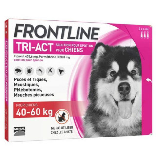 Frontline Tri Act spot on très grand chien 40-60 kg - 3 pipettes
