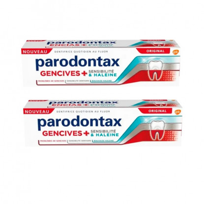 Parodontax Dentifrice gencive + sensibilité & haleine fraiche - Lot de 2 x 75ml