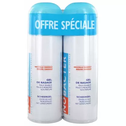 Nobacter Gel de rasage peaux sensibles - Lot de 2 x 150ml