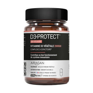 Synactifs D3 Protect Vitamine D3 végétale - 60 gélules