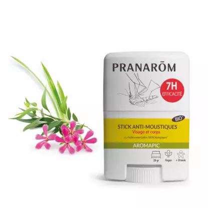 Pranarôm Aromapic Stick visage et corps anti-moustiques Bio - 20g