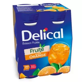 Delical Boisson fruitée orange - 4x200ml