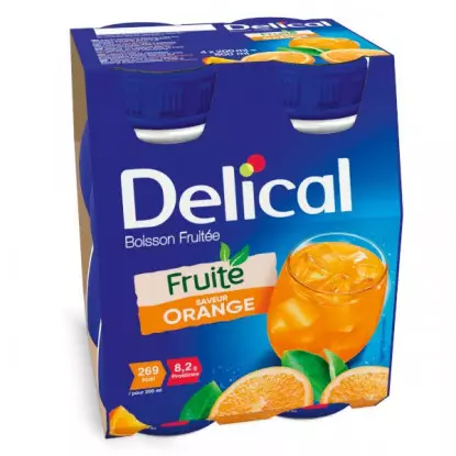 Delical Boisson fruitée orange - 4x200ml