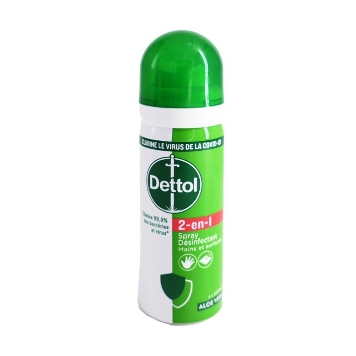 Dettol Spray désinfectant 2 en 1 mains et surface - 50ml