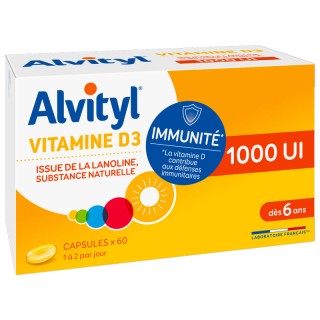 Alvityl Vitamine D3 1000 UI - 60 capsules