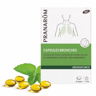 Pranarôm Aromaforce Capsules bronches Bio - 30 capsules