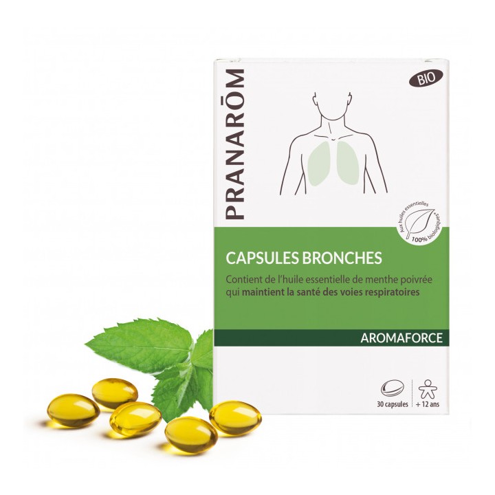 Pranarôm Aromaforce Capsules bronches Bio - 30 capsules
